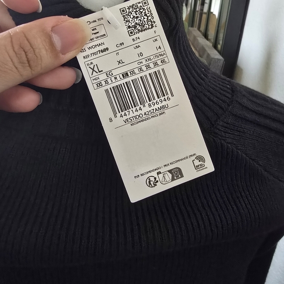 Mango High Neck Mini Knitted Dress - Picture 4 of 8